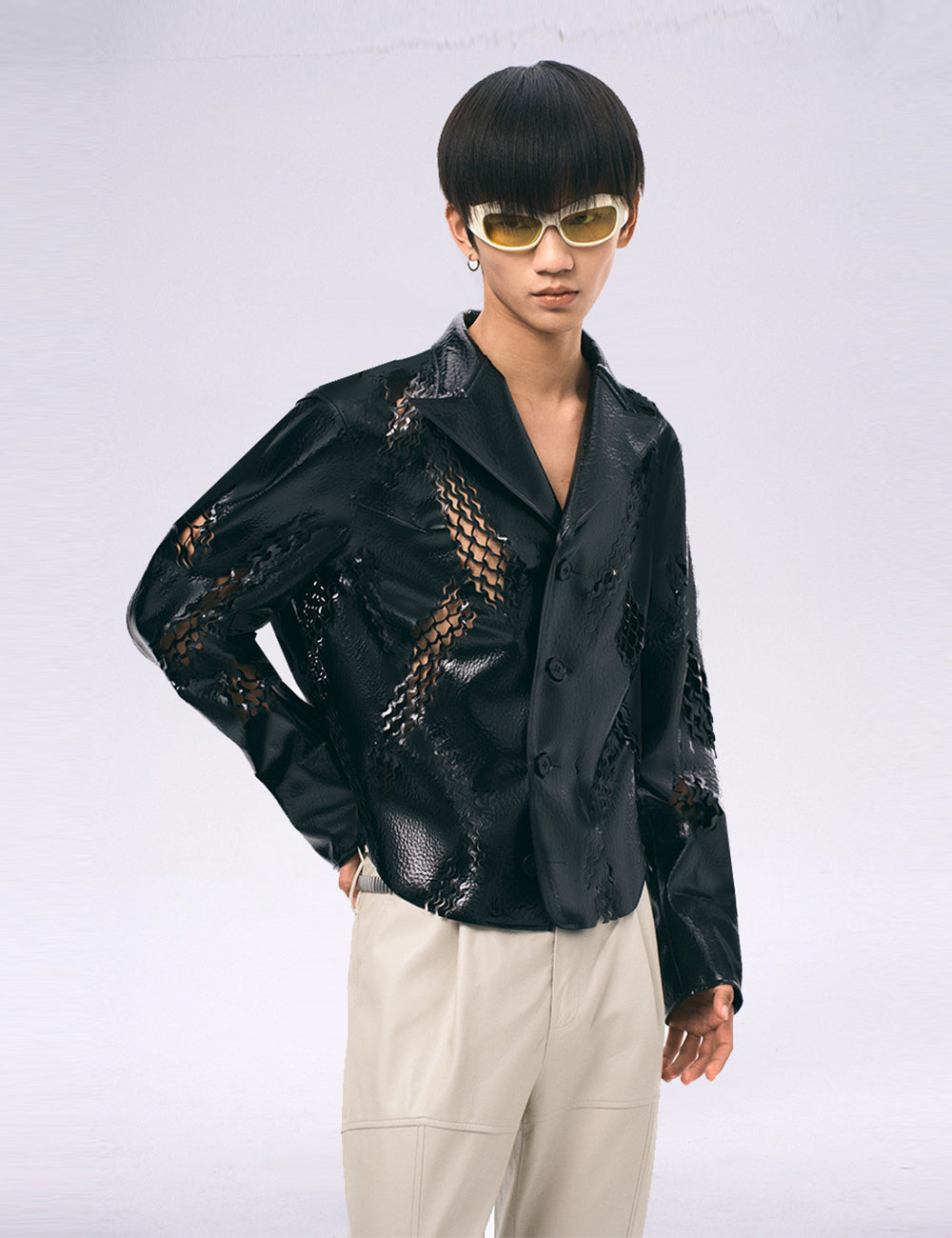 Black Laser Cut Jacket