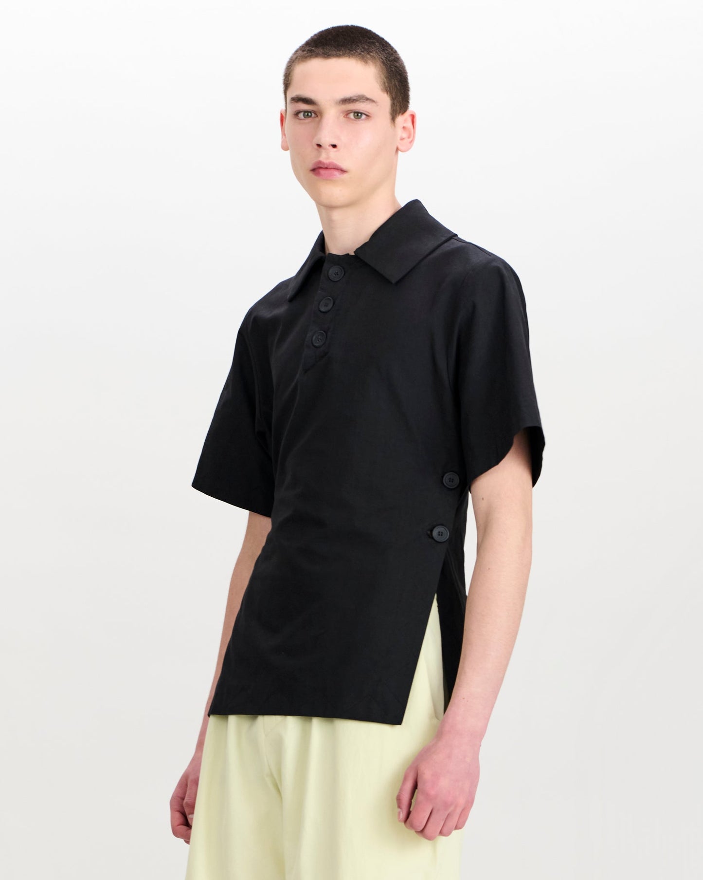 Flynn Polo Charcoal Black