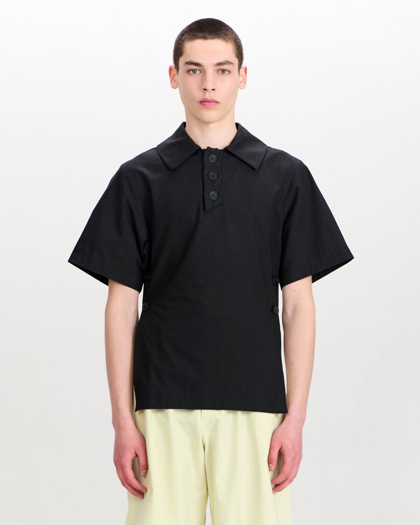 Flynn Polo Charcoal Black
