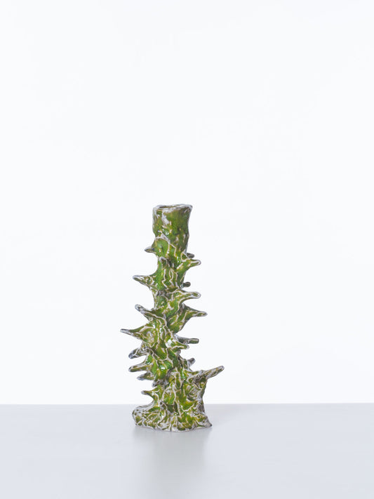 Spike Candle Holder Green