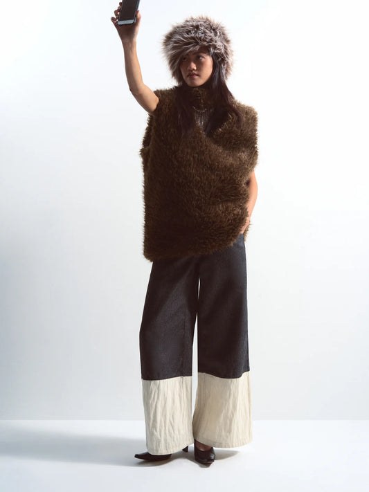 Brown Fur Vest