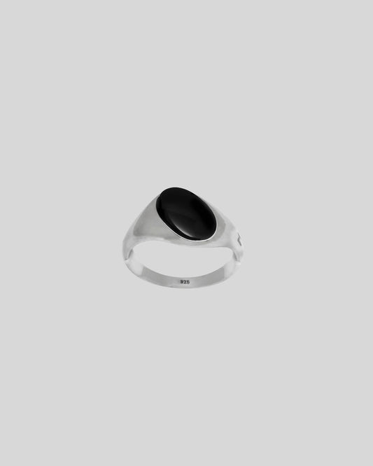 Twisted Melt Ring Black Onyx