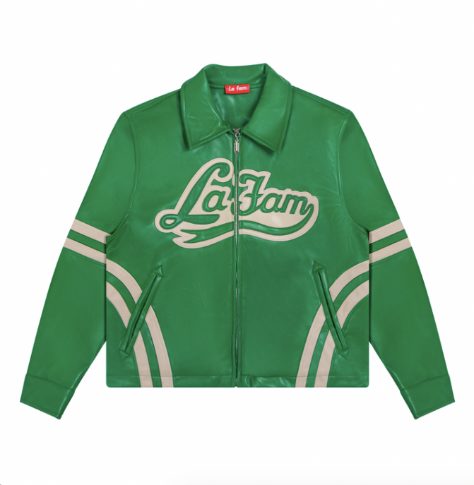 Retro Leather Jacket Green