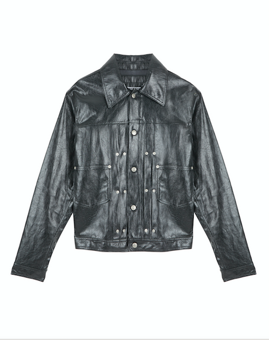 The Trucker Jacket in Faux Leather