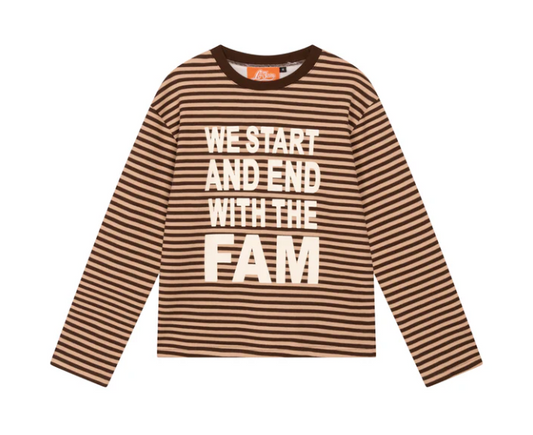 Striped wsaewtf Longsleeve Brown