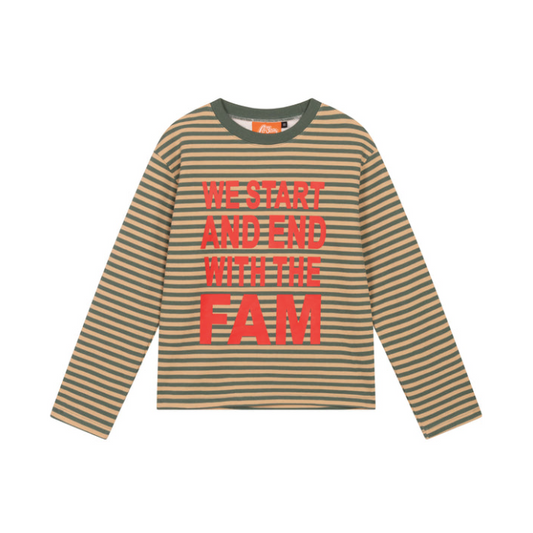 Striped wsaewtf Longsleeve Green/Creme