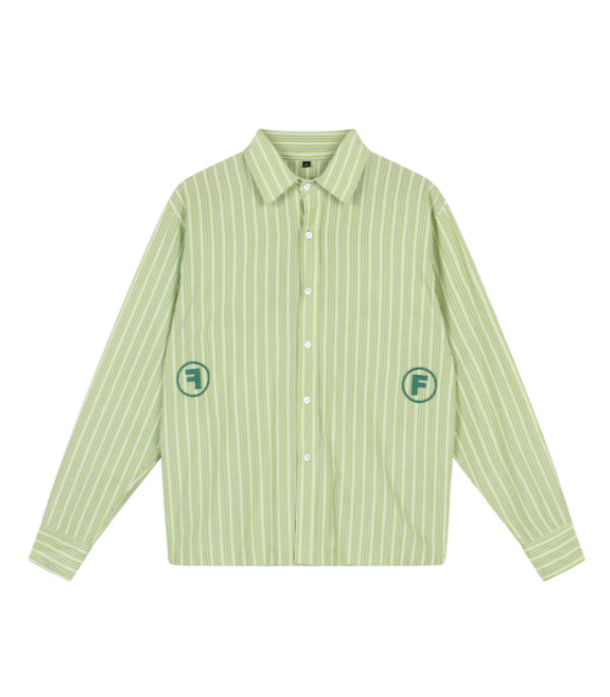 Striped F Circle Shirt Green