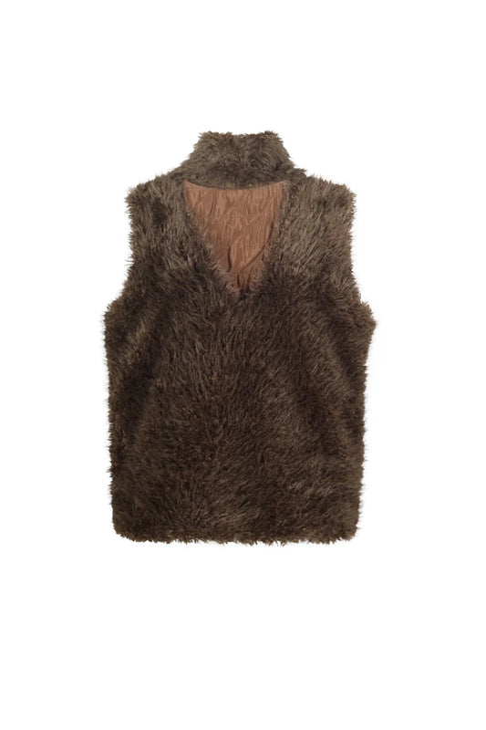 Brown Fur Vest