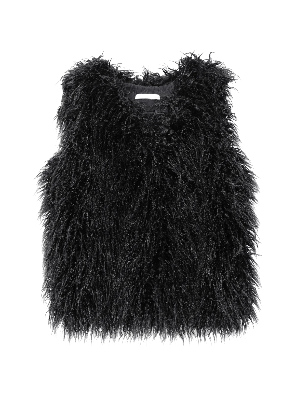 Black Furry Vest