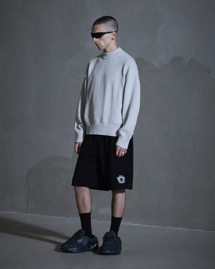 Diamond Knit Sweater Grey