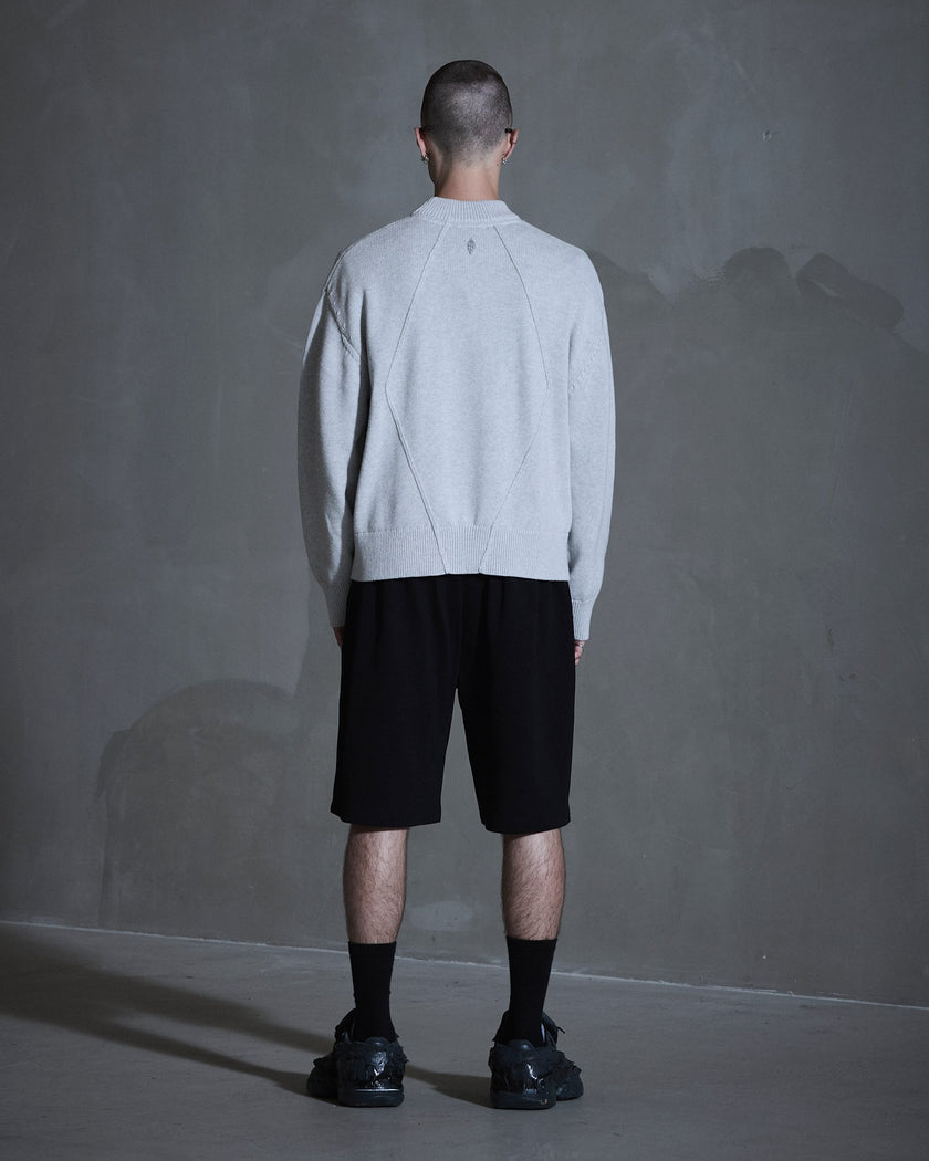 Diamond Knit Sweater Grey