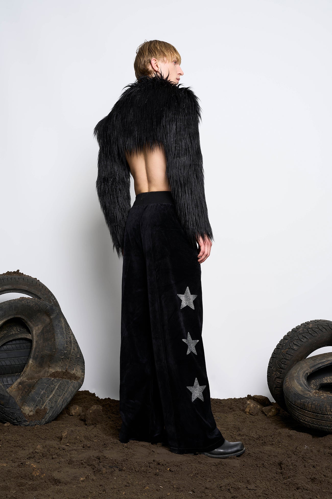 Diva Faux Fur Bolero Black