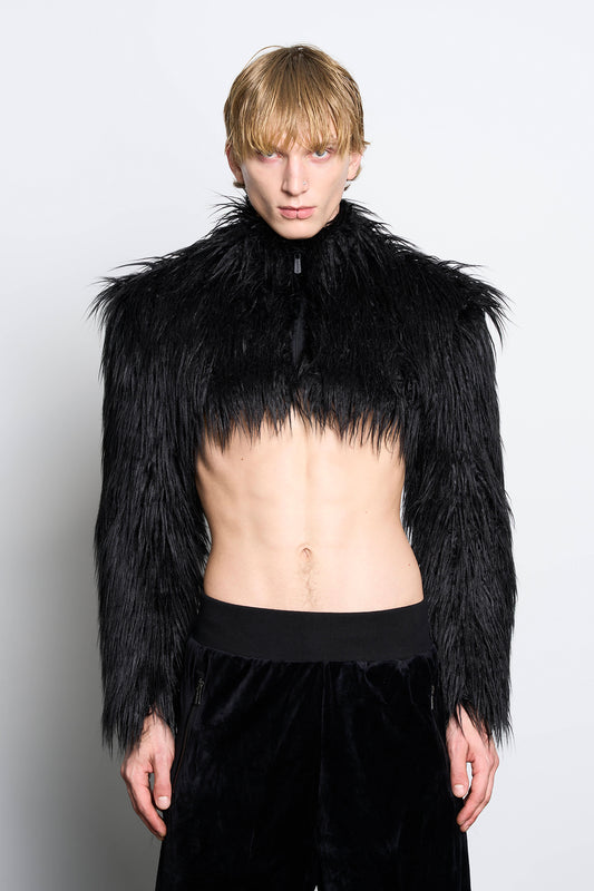 Diva Faux Fur Bolero Black